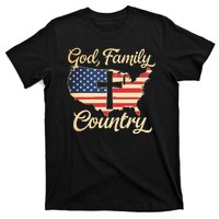 God Family Country Faith Cross Usa Patriotic T-Shirt