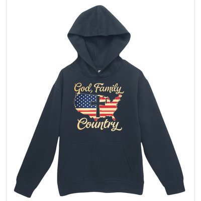 God Family Country Faith Cross Usa Patriotic Urban Pullover Hoodie