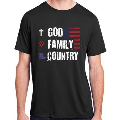 God Family Country Patriotic Veteran Soldier Memorial Day Gift Adult ChromaSoft Performance T-Shirt