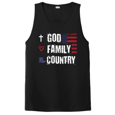 God Family Country Patriotic Veteran Soldier Memorial Day Gift PosiCharge Competitor Tank