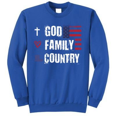 God Family Country Patriotic Veteran Soldier Memorial Day Gift Sweatshirt