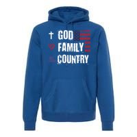 God Family Country Patriotic Veteran Soldier Memorial Day Gift Premium Hoodie