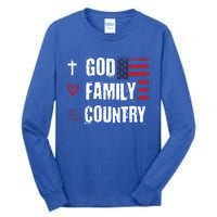 God Family Country Patriotic Veteran Soldier Memorial Day Gift Tall Long Sleeve T-Shirt