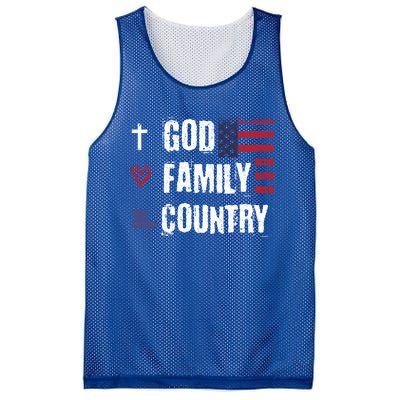 God Family Country Patriotic Veteran Soldier Memorial Day Gift Mesh Reversible Basketball Jersey Tank