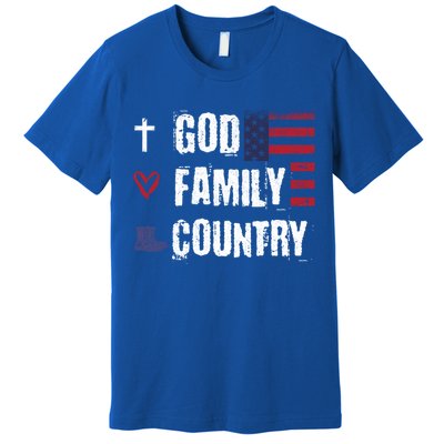 God Family Country Patriotic Veteran Soldier Memorial Day Gift Premium T-Shirt