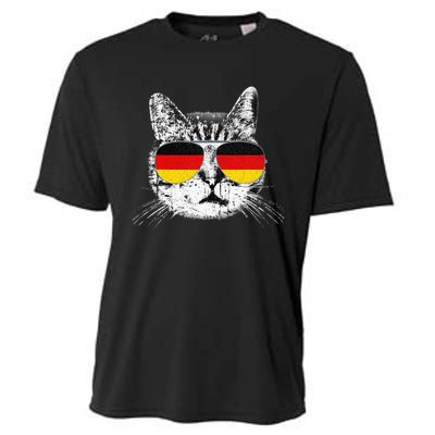 German Flag Cat Heritage Pride Germany Oktoberfest Cooling Performance Crew T-Shirt