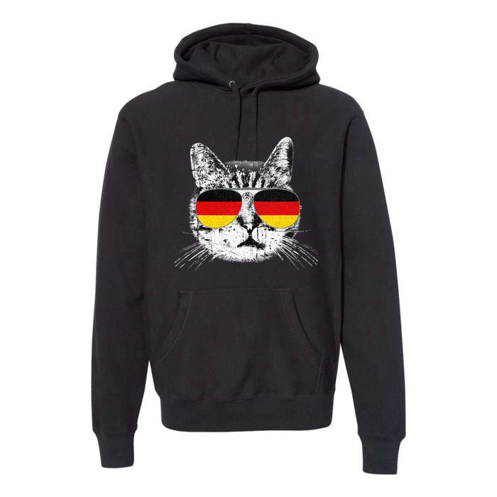 German Flag Cat Heritage Pride Germany Oktoberfest Premium Hoodie