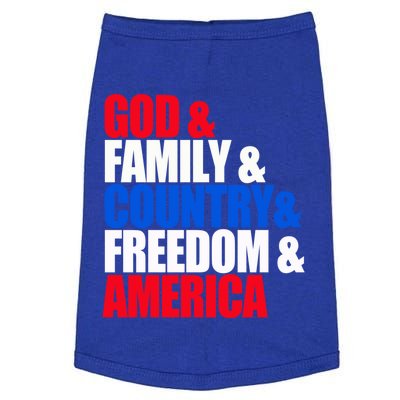 God Family Country Freedom Patriotic Holiday Gift Doggie Tank