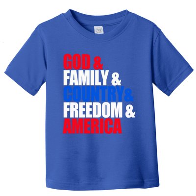 God Family Country Freedom Patriotic Holiday Gift Toddler T-Shirt