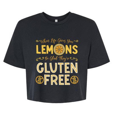 Gluten Free Celiac Disease Nutritional Plan Intolerance Gift Bella+Canvas Jersey Crop Tee