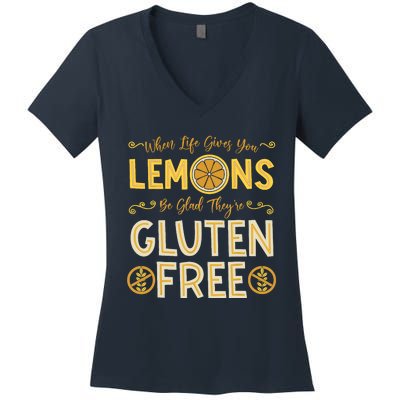 Gluten Free Celiac Disease Nutritional Plan Intolerance Gift Women's V-Neck T-Shirt