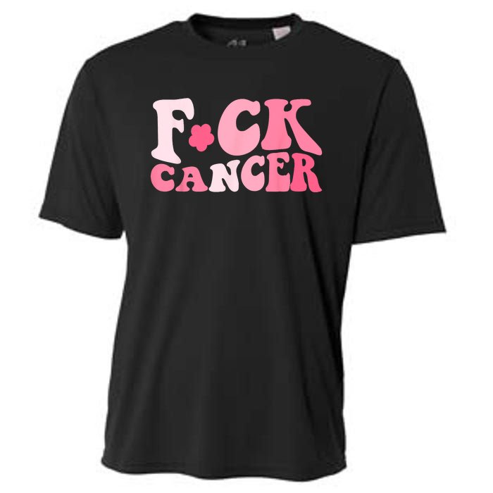 Groovy Fuck Cancer All Breast Cancer Awareness Cooling Performance Crew T-Shirt