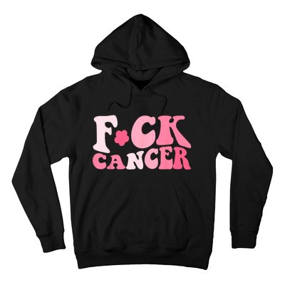 Groovy Fuck Cancer All Breast Cancer Awareness Hoodie