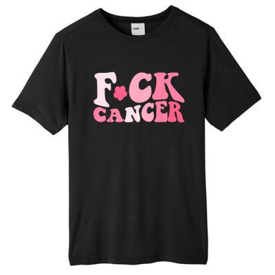 Groovy Fuck Cancer All Breast Cancer Awareness Tall Fusion ChromaSoft Performance T-Shirt