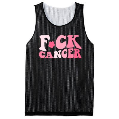 Groovy Fuck Cancer All Breast Cancer Awareness Mesh Reversible Basketball Jersey Tank