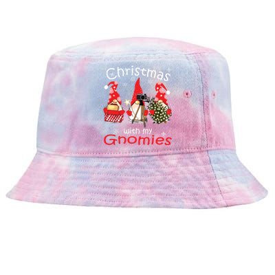 Gnome Family Christmas Shirts For Women Gnomies Xmas Tie-Dyed Bucket Hat