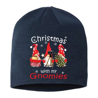 Gnome Family Christmas Shirts For Women Gnomies Xmas Sustainable Beanie