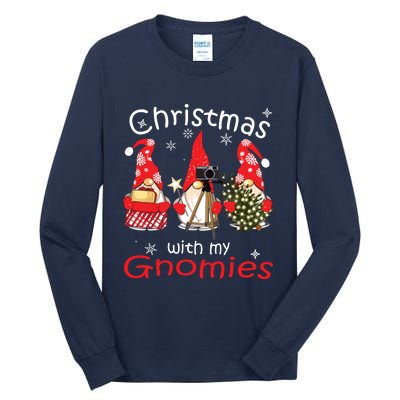 Gnome Family Christmas Shirts For Women Gnomies Xmas Tall Long Sleeve T-Shirt