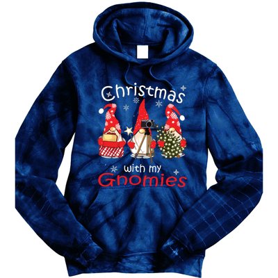 Gnome Family Christmas Shirts For Women Gnomies Xmas Tie Dye Hoodie