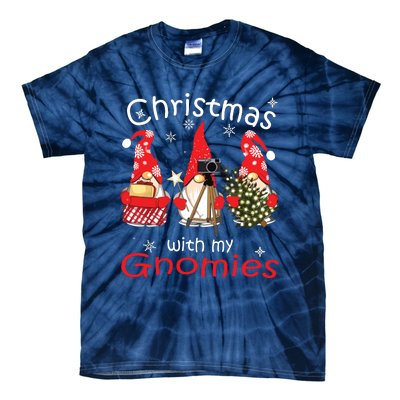 Gnome Family Christmas Shirts For Women Gnomies Xmas Tie-Dye T-Shirt