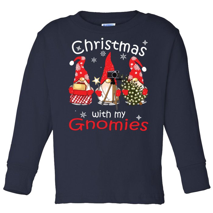 Gnome Family Christmas Shirts For Women Gnomies Xmas Toddler Long Sleeve Shirt