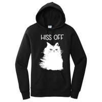 Gifts For Cat Lovers Women Men Funny Meow Cat Hiss Off Women's Pullover Hoodie