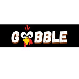 Gobble Funny Cute Turkey Face Cute Turkey Family Thanksgiving Thanksgivings Bumper Sticker