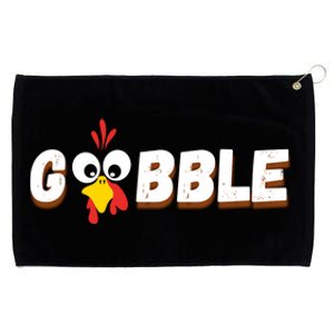 Gobble Funny Cute Turkey Face Cute Turkey Family Thanksgiving Thanksgivings Grommeted Golf Towel