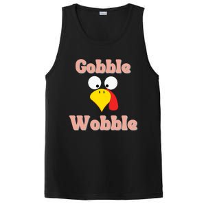 Gobble Funny Cute Turkey Face Cute Turkey Family Thanksgiving Thanksgivings PosiCharge Competitor Tank