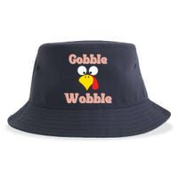 Gobble Funny Cute Turkey Face Cute Turkey Family Thanksgiving Thanksgivings Sustainable Bucket Hat