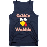 Gobble Funny Cute Turkey Face Cute Turkey Family Thanksgiving Thanksgivings Tank Top