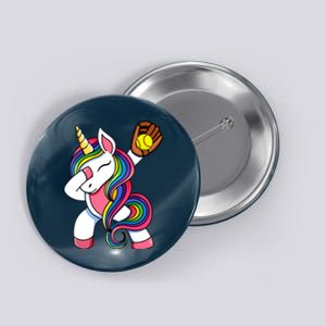 Girl Funny Dabbing Softball Unicorn Apparel Dab Button