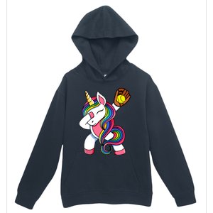 Girl Funny Dabbing Softball Unicorn Apparel Dab Urban Pullover Hoodie