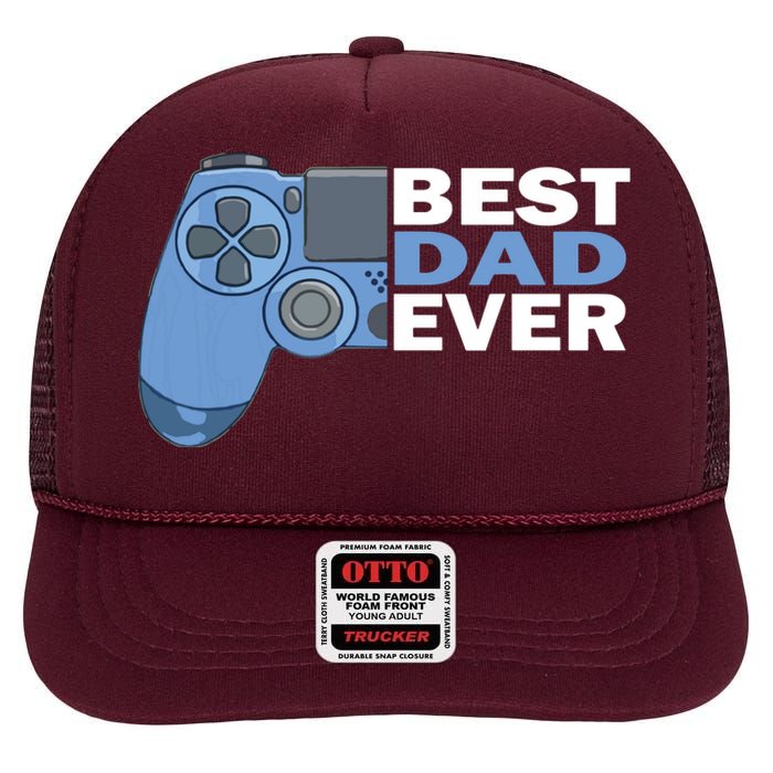 Game Fathers Day Gamer Daddy Daddy Gaming Dad Gaming High Crown Mesh Back Trucker Hat