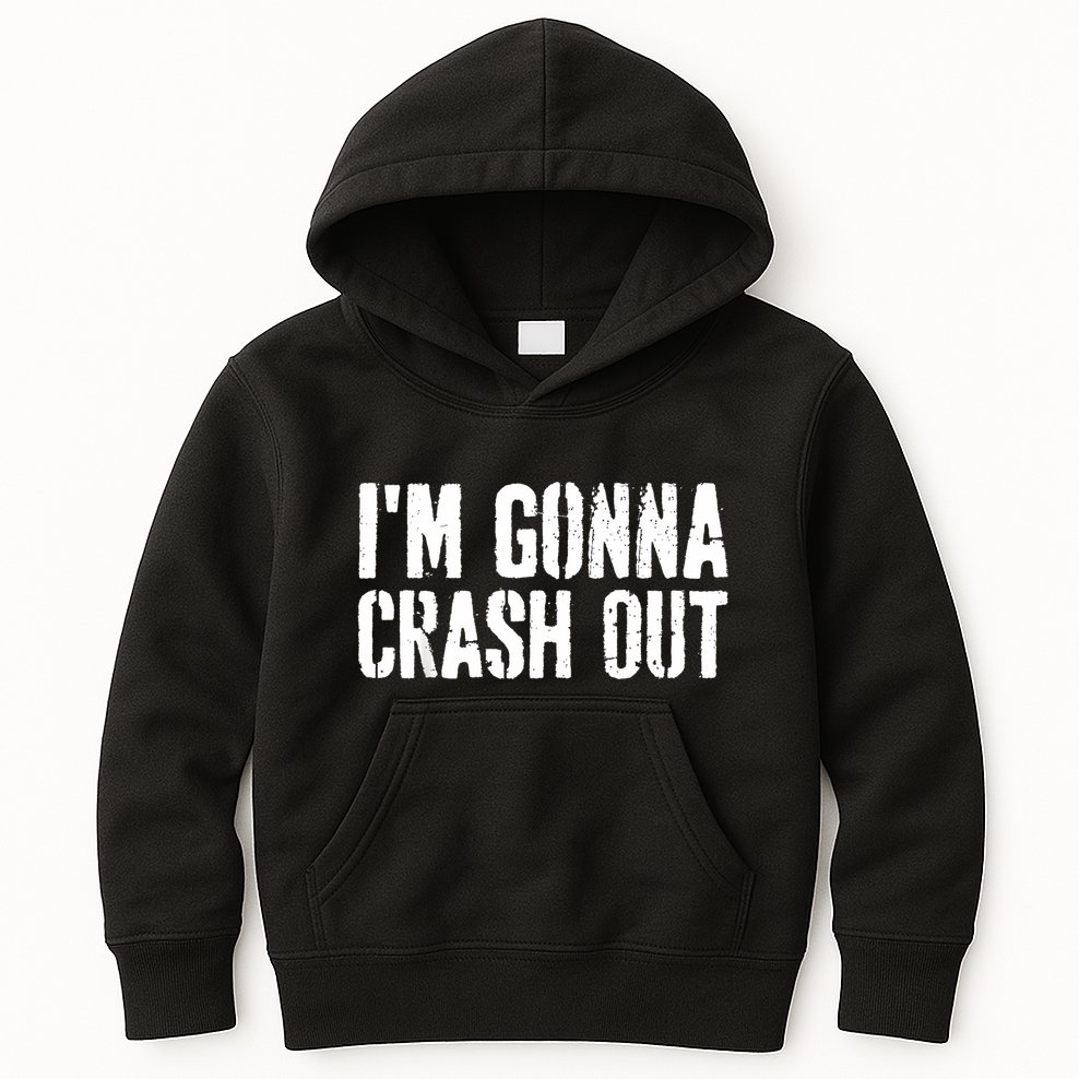 Grunge Funny Dank Meme IM Gonna Crash Out Kids Hoodie