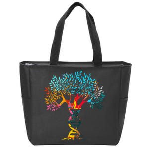 Genealogist Family Dna Lineage Researcher Genealogy Tree Zip Tote Bag