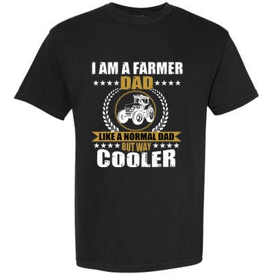 Great Farmer Dad Gift Tractor Farm Father Arable Farming Garment-Dyed Heavyweight T-Shirt