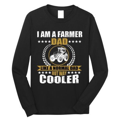 Great Farmer Dad Gift Tractor Farm Father Arable Farming Long Sleeve Shirt