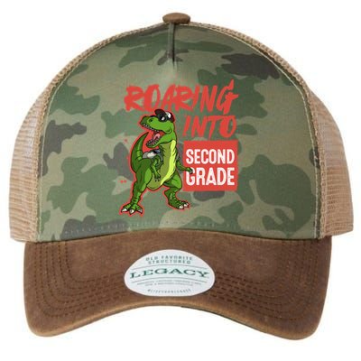 Gift For Dinosaur Roaring Into Second Grade Great Gift Legacy Tie Dye Trucker Hat