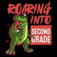 Gift For Dinosaur Roaring Into Second Grade Great Gift Cooling Performance Crew T-Shirt