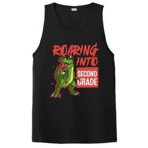 Gift For Dinosaur Roaring Into Second Grade Great Gift PosiCharge Competitor Tank