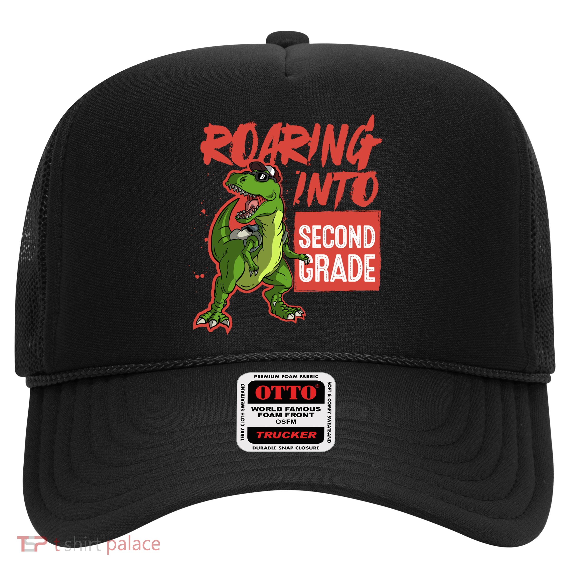Gift For Dinosaur Roaring Into Second Grade Great Gift Trucker Hat