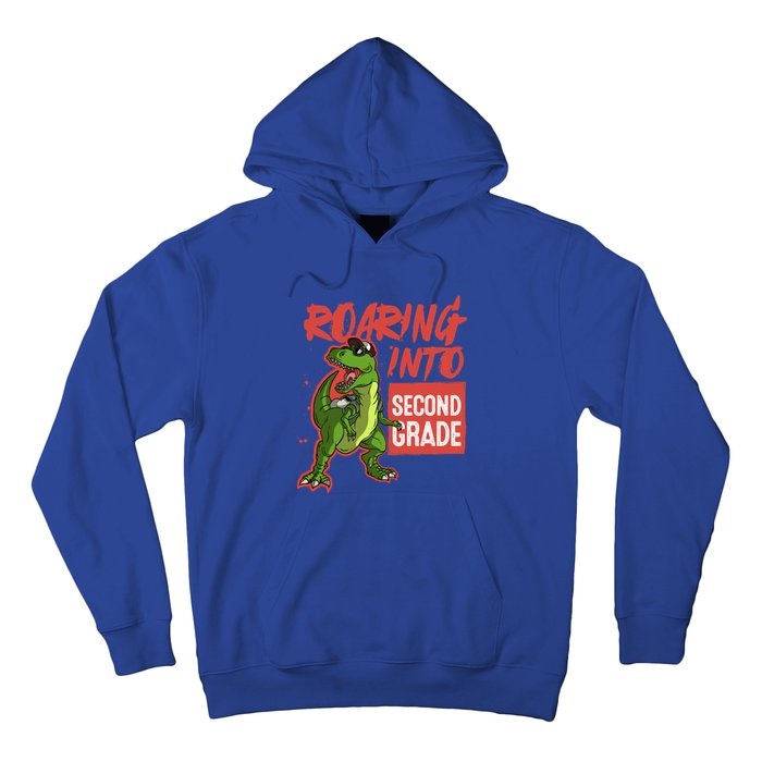 Gift For Dinosaur Roaring Into Second Grade Great Gift Hoodie