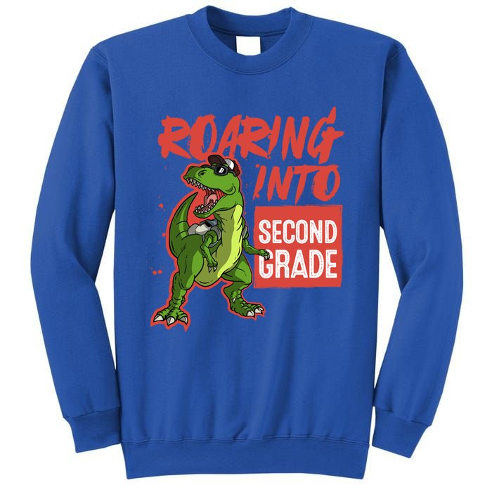 Gift For Dinosaur Roaring Into Second Grade Great Gift Sweatshirt