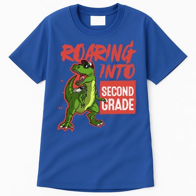 Gift For Dinosaur Roaring Into Second Grade Great Gift Tall T-Shirt