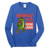 Gift For Dinosaur Roaring Into Second Grade Great Gift Tall Long Sleeve T-Shirt