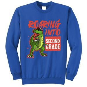 Gift For Dinosaur Roaring Into Second Grade Great Gift Tall Sweatshirt