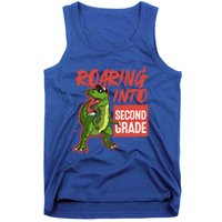 Gift For Dinosaur Roaring Into Second Grade Great Gift Tank Top