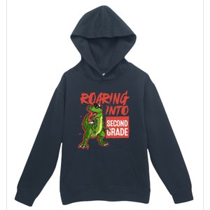 Gift For Dinosaur Roaring Into Second Grade Great Gift Urban Pullover Hoodie