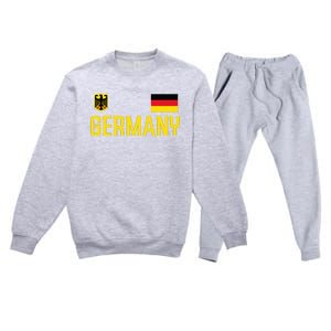 Germany Flag Deutschland Football Soccer Fan Premium Crewneck Sweatsuit Set